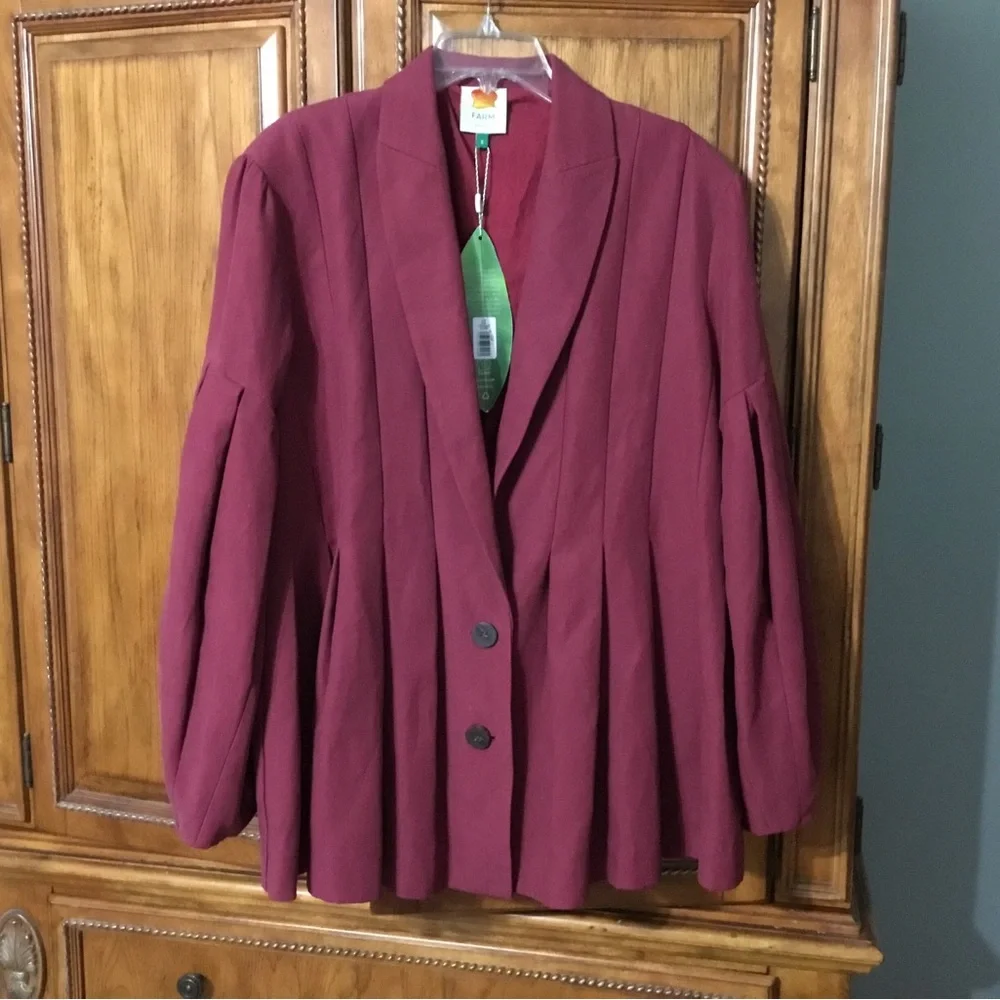 Farm Rio Pleated Blazer - Picture 1 of 6